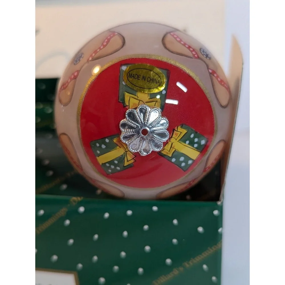 Dillard's Trimming Vintage Gingerbread Glass Ball Ornaments